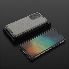 Custodia Silicone Trasparente Laterale 360 Gradi Cover AM2 per Samsung Galaxy A82 5G Nero