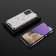 Custodia Silicone Trasparente Laterale 360 Gradi Cover AM2 per Samsung Galaxy M32 5G Bianco