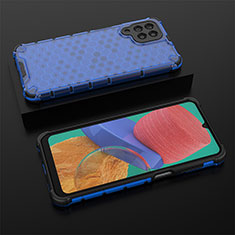 Custodia Silicone Trasparente Laterale 360 Gradi Cover AM2 per Samsung Galaxy M33 5G Blu
