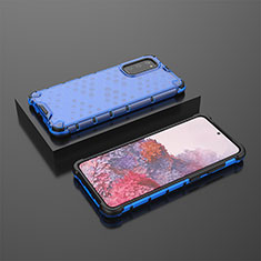 Custodia Silicone Trasparente Laterale 360 Gradi Cover AM2 per Samsung Galaxy S20 Blu