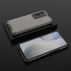 Custodia Silicone Trasparente Laterale 360 Gradi Cover AM2 per Vivo X70t Nero