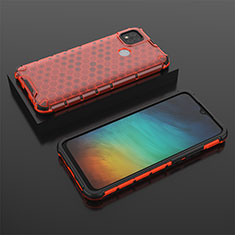 Custodia Silicone Trasparente Laterale 360 Gradi Cover AM2 per Xiaomi POCO C3 Rosso