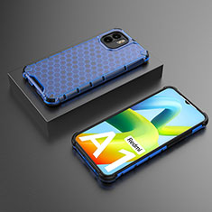 Custodia Silicone Trasparente Laterale 360 Gradi Cover AM2 per Xiaomi Poco C50 Blu