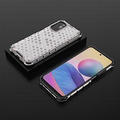 Custodia Silicone Trasparente Laterale 360 Gradi Cover AM2 per Xiaomi POCO M3 Pro 5G Bianco