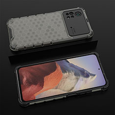 Custodia Silicone Trasparente Laterale 360 Gradi Cover AM2 per Xiaomi Poco X4 Pro 5G Nero