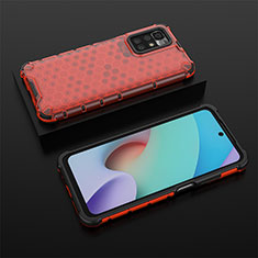 Custodia Silicone Trasparente Laterale 360 Gradi Cover AM2 per Xiaomi Redmi 10 4G Rosso