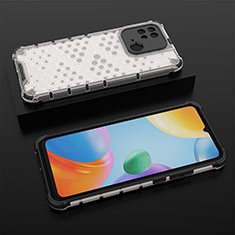 Custodia Silicone Trasparente Laterale 360 Gradi Cover AM2 per Xiaomi Redmi 10 Power Bianco