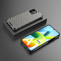 Custodia Silicone Trasparente Laterale 360 Gradi Cover AM2 per Xiaomi Redmi A1 Nero
