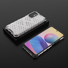 Custodia Silicone Trasparente Laterale 360 Gradi Cover AM2 per Xiaomi Redmi Note 10 5G Bianco