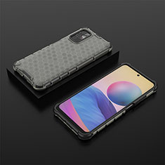 Custodia Silicone Trasparente Laterale 360 Gradi Cover AM2 per Xiaomi Redmi Note 10 5G Nero