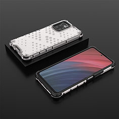 Custodia Silicone Trasparente Laterale 360 Gradi Cover AM2 per Xiaomi Redmi Note 10 Pro 5G Bianco