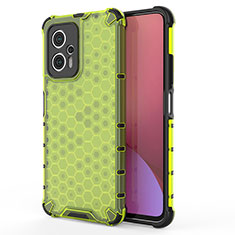 Custodia Silicone Trasparente Laterale 360 Gradi Cover AM2 per Xiaomi Redmi Note 11T Pro+ Plus 5G Verde