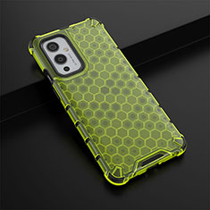 Custodia Silicone Trasparente Laterale 360 Gradi Cover AM3 per OnePlus 9 5G Verde