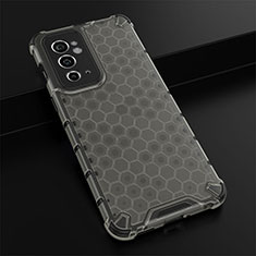 Custodia Silicone Trasparente Laterale 360 Gradi Cover AM3 per OnePlus 9RT 5G Nero