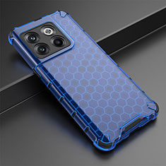 Custodia Silicone Trasparente Laterale 360 Gradi Cover AM3 per OnePlus Ace Pro 5G Blu