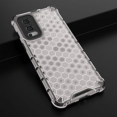 Custodia Silicone Trasparente Laterale 360 Gradi Cover AM3 per OnePlus Nord 2 5G Bianco