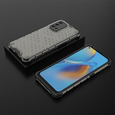 Custodia Silicone Trasparente Laterale 360 Gradi Cover AM3 per Oppo A74 4G Nero