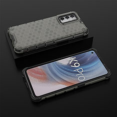 Custodia Silicone Trasparente Laterale 360 Gradi Cover AM3 per Oppo K9 Pro 5G Nero