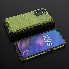 Custodia Silicone Trasparente Laterale 360 Gradi Cover AM3 per Oppo K9S 5G Verde