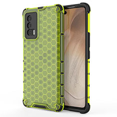 Custodia Silicone Trasparente Laterale 360 Gradi Cover AM3 per Vivo iQOO 7 India 5G Verde