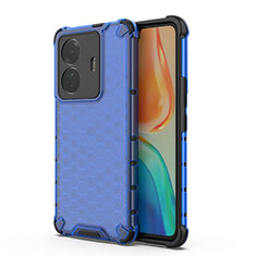 Custodia Silicone Trasparente Laterale 360 Gradi Cover AM3 per Vivo iQOO Z6 Pro 5G Blu