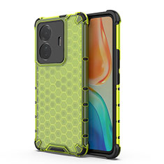 Custodia Silicone Trasparente Laterale 360 Gradi Cover AM3 per Vivo T1 Pro 5G Verde