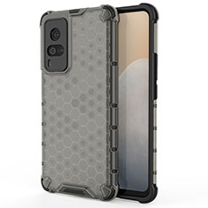 Custodia Silicone Trasparente Laterale 360 Gradi Cover AM3 per Vivo X60 Pro 5G Nero