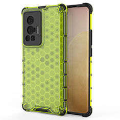 Custodia Silicone Trasparente Laterale 360 Gradi Cover AM3 per Vivo X70 Pro 5G Verde