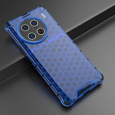 Custodia Silicone Trasparente Laterale 360 Gradi Cover AM3 per Vivo X90 Pro+ Plus 5G Blu