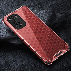 Custodia Silicone Trasparente Laterale 360 Gradi Cover AM3 per Xiaomi Mi 11i 5G Rosso