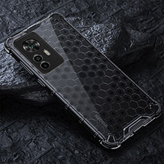 Custodia Silicone Trasparente Laterale 360 Gradi Cover AM3 per Xiaomi Redmi K50 Ultra 5G Nero