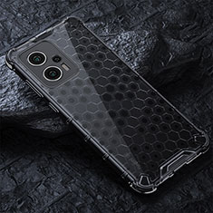 Custodia Silicone Trasparente Laterale 360 Gradi Cover AM3 per Xiaomi Redmi K50i 5G Nero