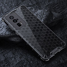 Custodia Silicone Trasparente Laterale 360 Gradi Cover AM3 per Xiaomi Redmi K60 Pro 5G Nero