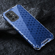 Custodia Silicone Trasparente Laterale 360 Gradi Cover AM4 per OnePlus 9R 5G Blu