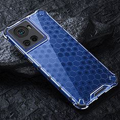 Custodia Silicone Trasparente Laterale 360 Gradi Cover AM4 per OnePlus Ace 5G Blu