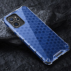 Custodia Silicone Trasparente Laterale 360 Gradi Cover AM4 per Realme 10T 5G Blu