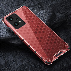 Custodia Silicone Trasparente Laterale 360 Gradi Cover AM4 per Realme 9 Pro 5G Rosso