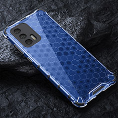 Custodia Silicone Trasparente Laterale 360 Gradi Cover AM4 per Realme GT 5G Blu