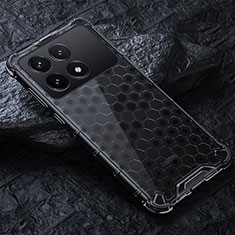 Custodia Silicone Trasparente Laterale 360 Gradi Cover AM4 per Xiaomi Redmi K70 Pro 5G Nero