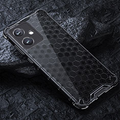 Custodia Silicone Trasparente Laterale 360 Gradi Cover AM4 per Xiaomi Redmi Note 12R Pro 5G Nero