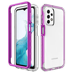 Custodia Silicone Trasparente Laterale 360 Gradi Cover JX2 per Samsung Galaxy A23 4G Viola