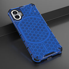 Custodia Silicone Trasparente Laterale 360 Gradi Cover M01 per Nothing Phone 1 Blu