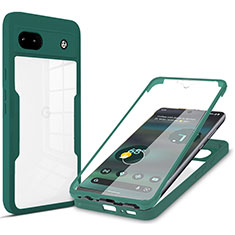 Custodia Silicone Trasparente Laterale 360 Gradi Cover MJ1 per Google Pixel 6a 5G Verde