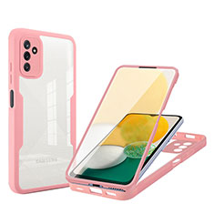 Custodia Silicone Trasparente Laterale 360 Gradi Cover MJ1 per Samsung Galaxy A04s Rosa