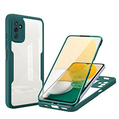 Custodia Silicone Trasparente Laterale 360 Gradi Cover MJ1 per Samsung Galaxy A04s Verde