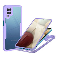 Custodia Silicone Trasparente Laterale 360 Gradi Cover MJ1 per Samsung Galaxy A12 5G Viola