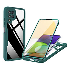 Custodia Silicone Trasparente Laterale 360 Gradi Cover MJ1 per Samsung Galaxy A22 4G Verde