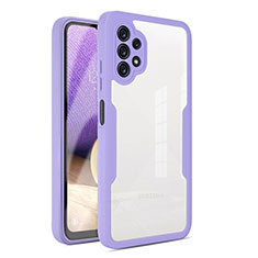 Custodia Silicone Trasparente Laterale 360 Gradi Cover MJ1 per Samsung Galaxy A32 5G Viola