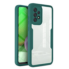 Custodia Silicone Trasparente Laterale 360 Gradi Cover MJ1 per Samsung Galaxy A52 5G Verde