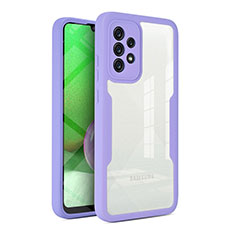 Custodia Silicone Trasparente Laterale 360 Gradi Cover MJ1 per Samsung Galaxy A52 5G Viola